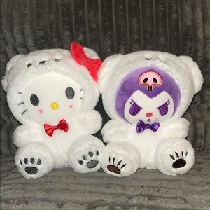 Hello Kitty and Kuromi Plush bundle - White and Red